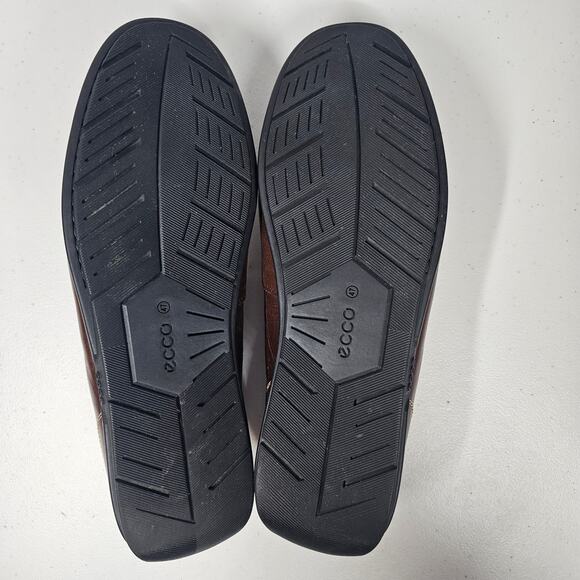 ECCO Driving Moccasin Penny Loafers Brown Leather Men's EU 47 / US 13-13.5 - Picture 7 of 8